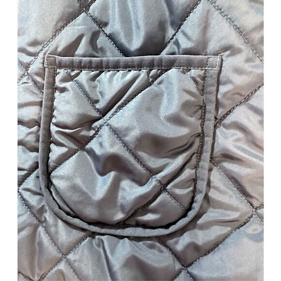41 Hawthorn women’s quilted puffy blue vest with pockets size Large #40-1020 - Picture 3 of 7